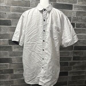Men's Casual Short-Sleeve Button-Down Shirt - White